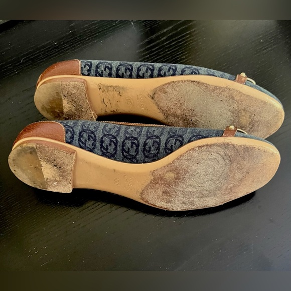 RARE! 💯GUCCI Horsebit Denim Flats - Picture 5 of 6
